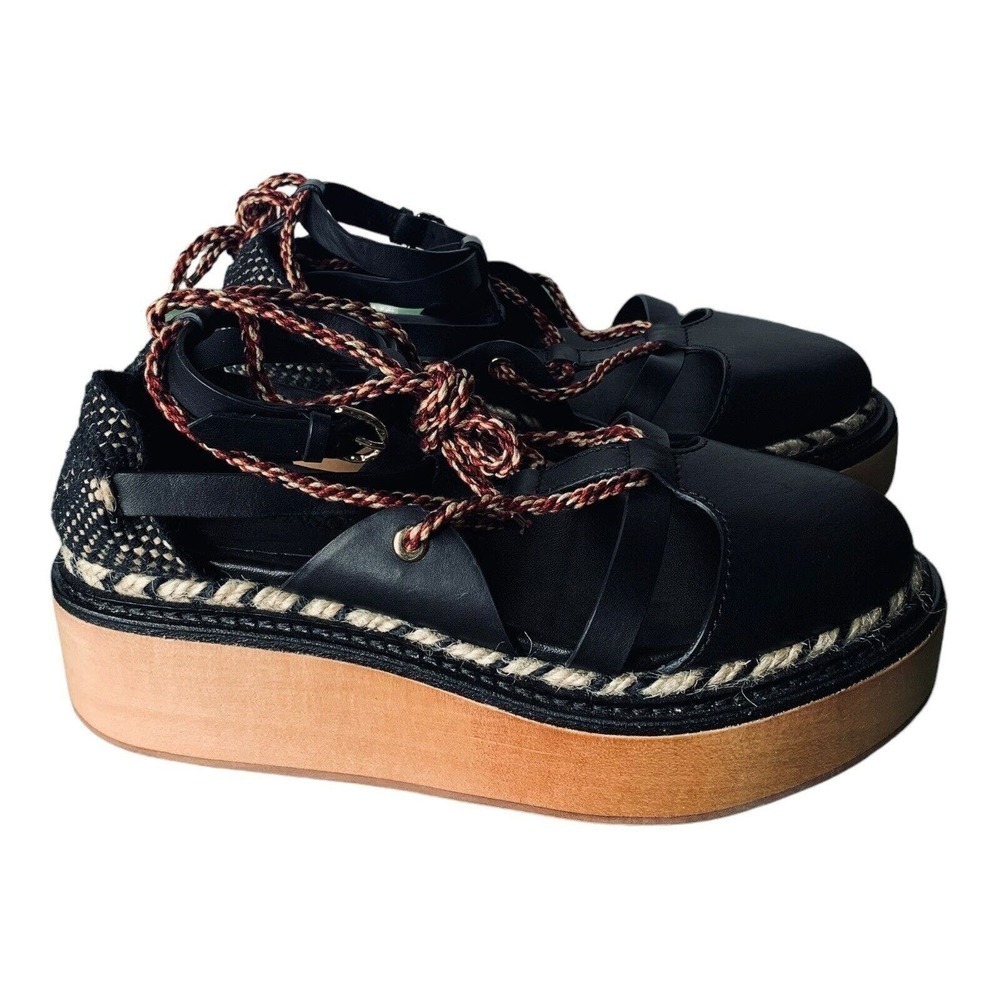 Ulla Johnson Salinas Twisted Rope Leather Flatform Platform NWOT $490 - Picture 6 of 14